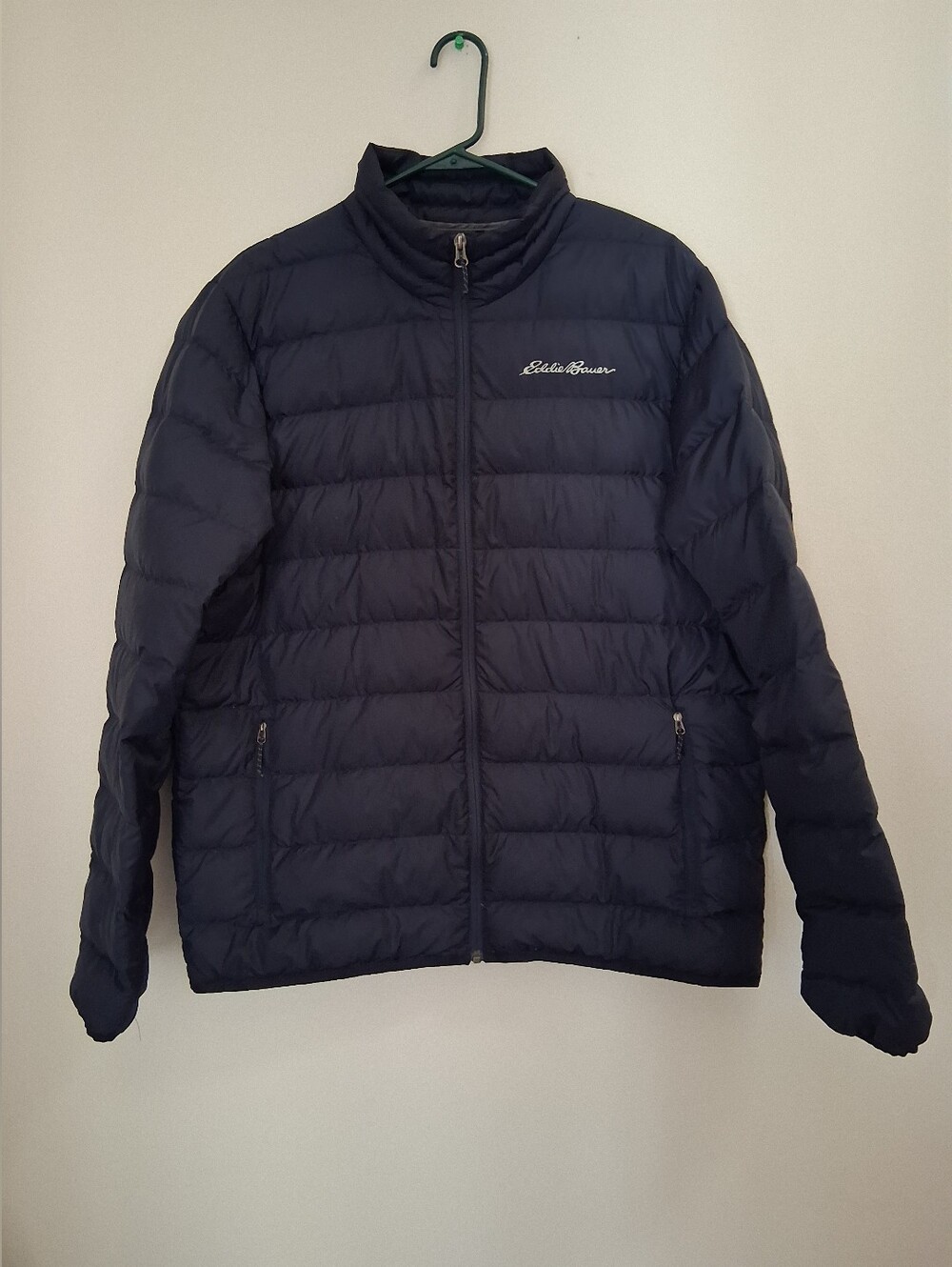 Eddie Bauer EB650 Men’s Insulated Navy Blue Packable Puffer Jacket Sz Large